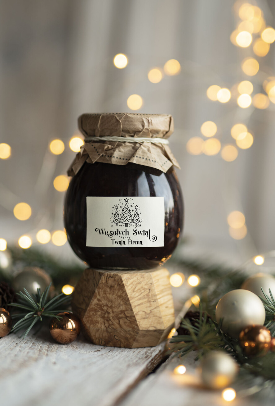 Prezenty oferta dla Firm MIODY KONFITURY SOKI Drobne prezenty świąteczne dla klientów biznesowych, Konfitura truskawkowa prezent biznesowy z logo1