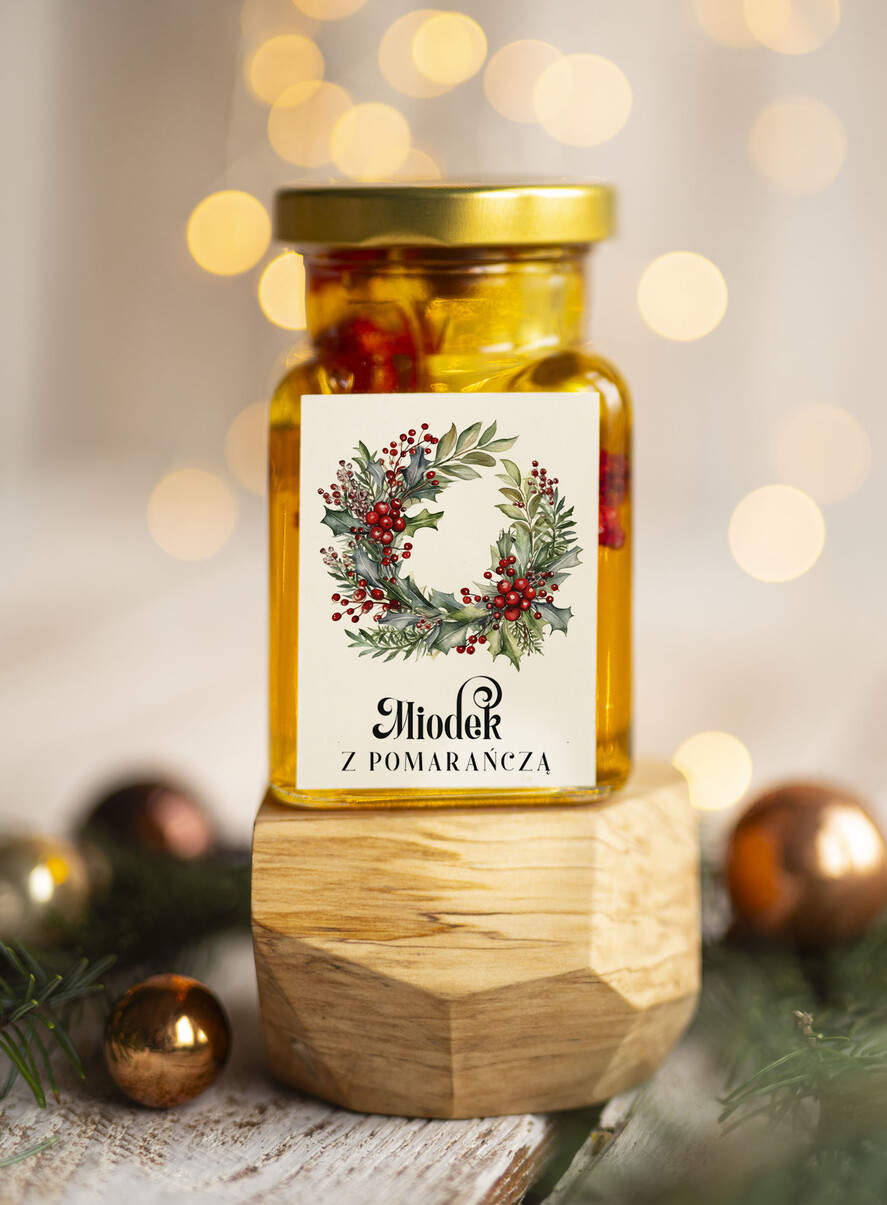 Prezenty oferta dla Firm MIODY KONFITURY SOKI Drobne prezenty świąteczne dla klientów biznesowych, prezenty dla firm z miodem, prezent biznesowy, upominki dla pracowników od firmy miód z pomarańczą0