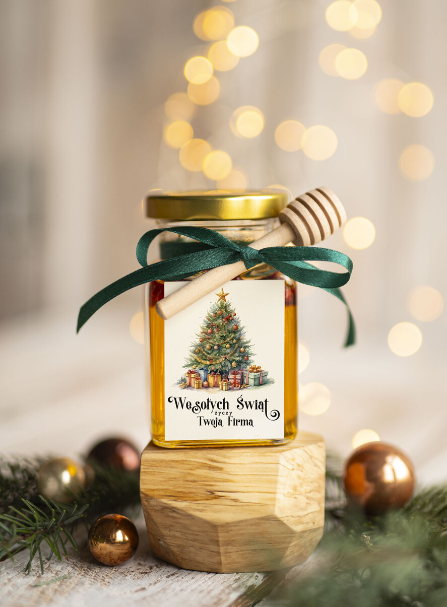 Prezenty oferta dla Firm MIODY KONFITURY SOKI Drobne prezenty dla firm miód z maliną i miodownikiem , drobne upominki na święta dla pracowników1