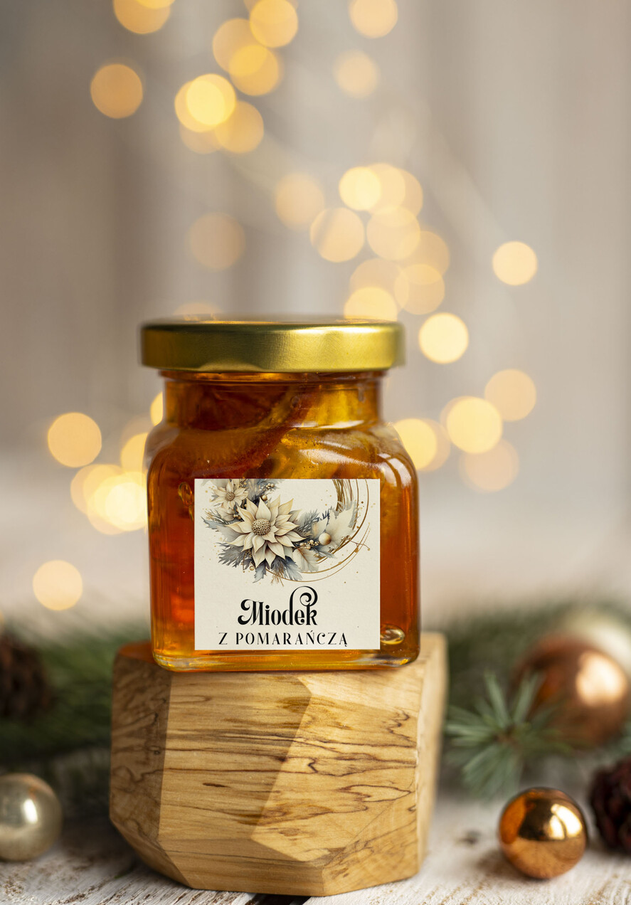 Prezenty oferta dla Firm MIODY KONFITURY SOKI Drobny prezent świąteczny miód z pomarańczą, drobne upominki na święta dla pracowników, świąteczne miody dla pracowników i kontrahentów, drobne prezenty firmowe0