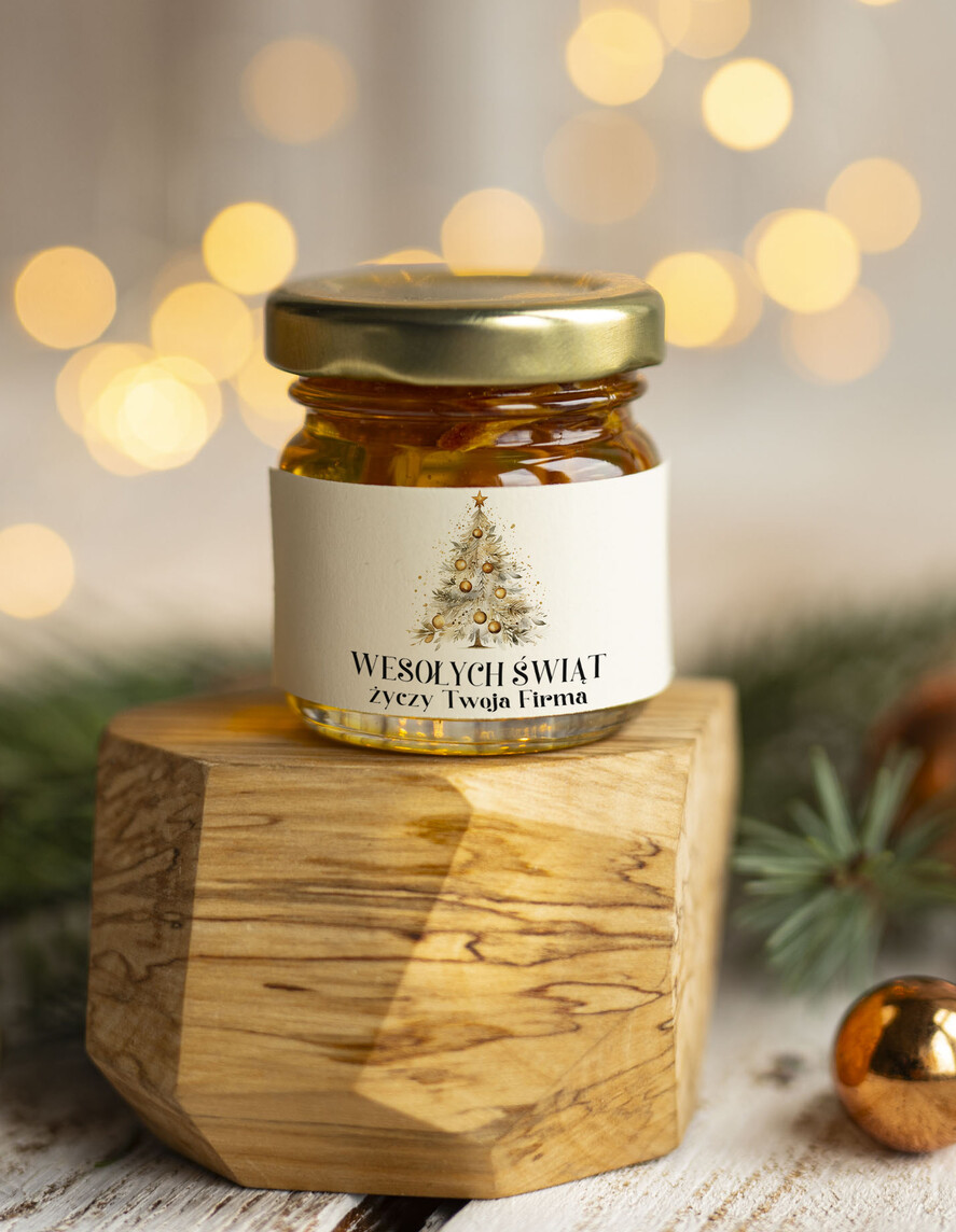 Prezenty oferta dla Firm MIODY KONFITURY SOKI Drobne prezenty Dla Firm miód z cynamonem, miody drobne upominki  dla pracowników,1