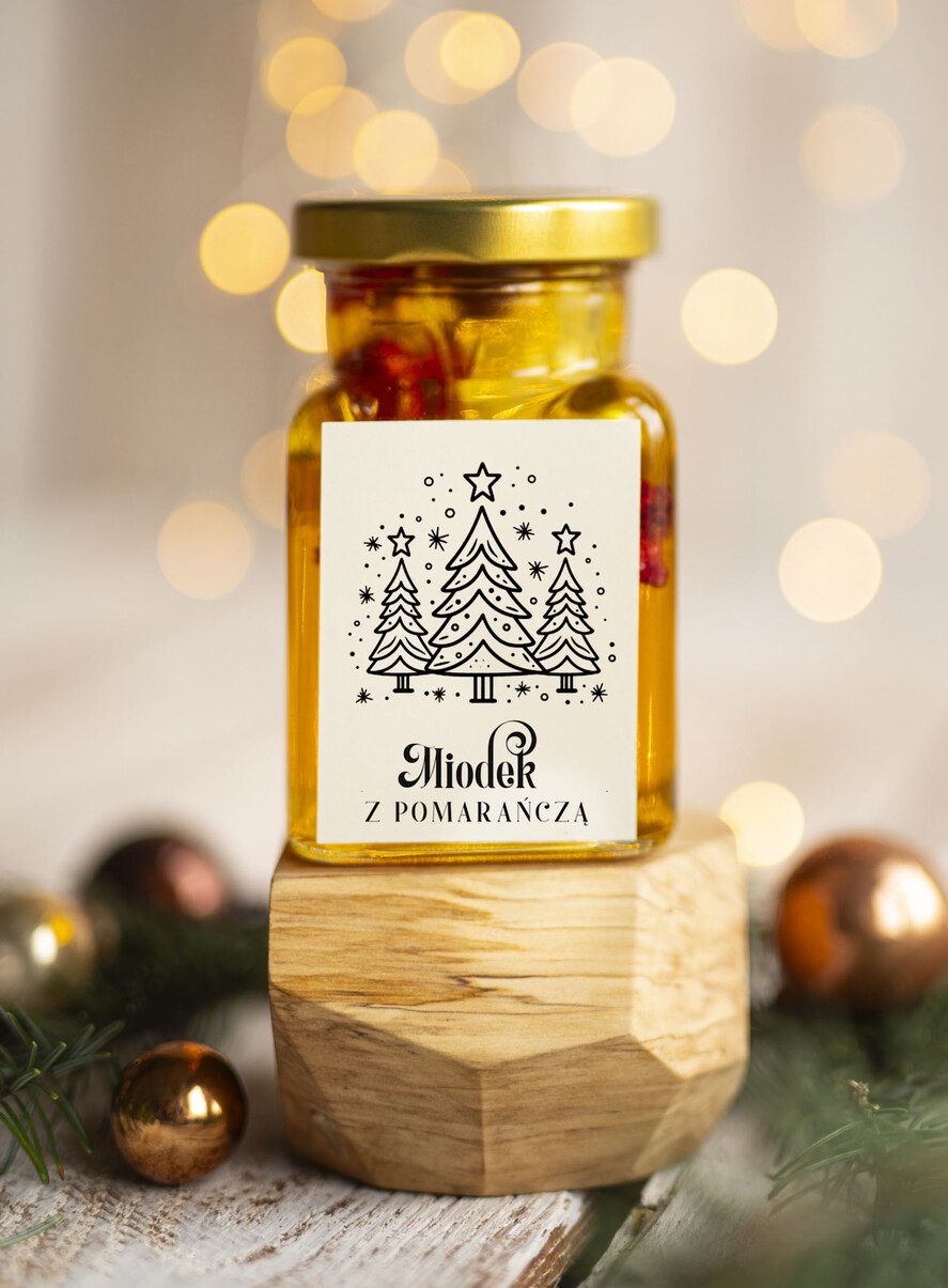 Prezenty oferta dla Firm MIODY KONFITURY SOKI Drobne prezenty świąteczne dla klientów biznesowych, prezenty dla firm z miodem, prezent biznesowy, upominki dla pracowników od firmy miód z pomarańczą0