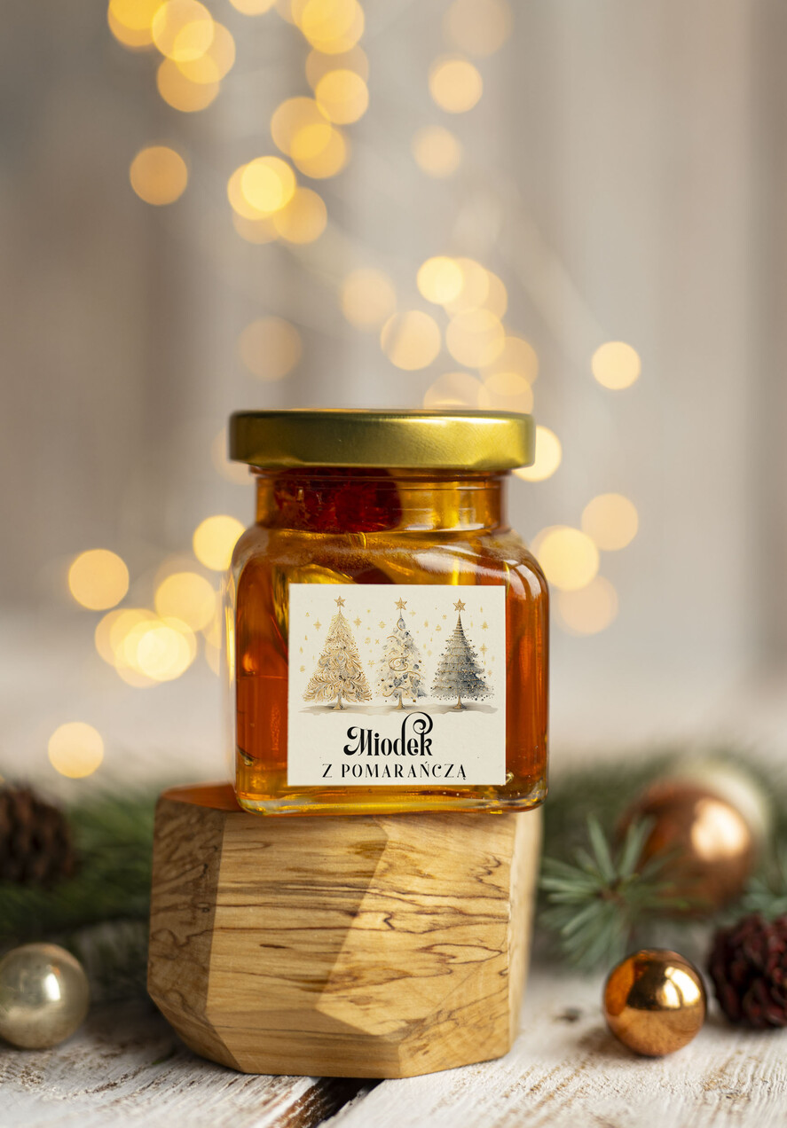 Prezenty oferta dla Firm MIODY KONFITURY SOKI Drobny prezent świąteczny miód z pomarańczą, drobne upominki na święta dla pracowników, świąteczne miody dla pracowników i kontrahentów, drobne prezenty firmowe1