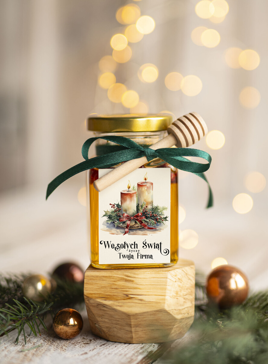 Prezenty oferta dla Firm MIODY KONFITURY SOKI Drobne prezenty dla firm miód z maliną i miodownikiem , drobne upominki na święta dla pracowników1