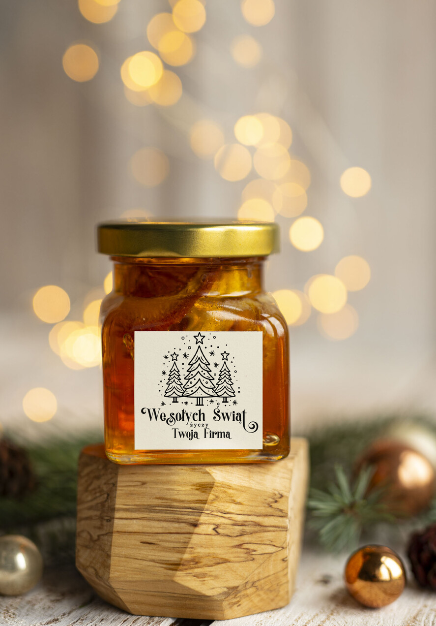 Prezenty oferta dla Firm MIODY KONFITURY SOKI Drobny prezent świąteczny miód z pomarańczą, 1