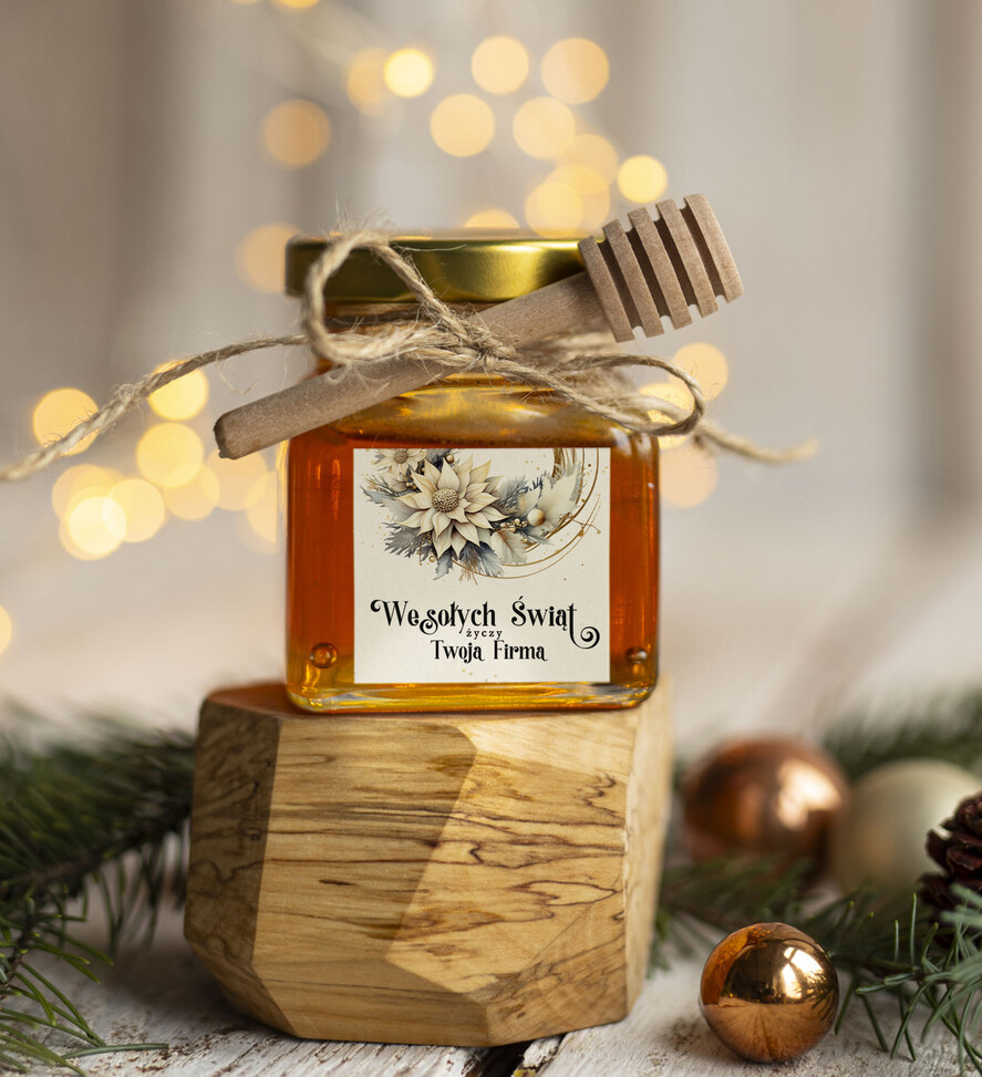 Prezenty oferta dla Firm MIODY KONFITURY SOKI Drobne prezenty dla firm miód z maliną i miodownikiem , drobne upominki na święta dla pracowników1