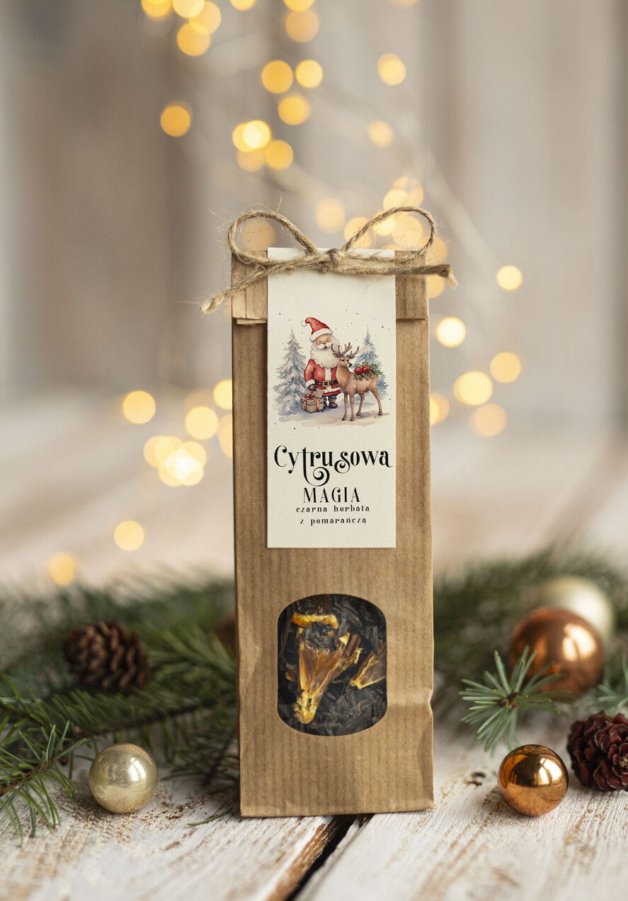 Prezenty oferta dla Firm HERBATA KAWA herbata swiateczna prezent, Upominki firmowe na Boże Narodzenie zielona herbata z pomarańczą, Herbata świąteczna drobne prezenty na święta dla pracowników, bożonarodzeniowy prezent herbata świateczna2