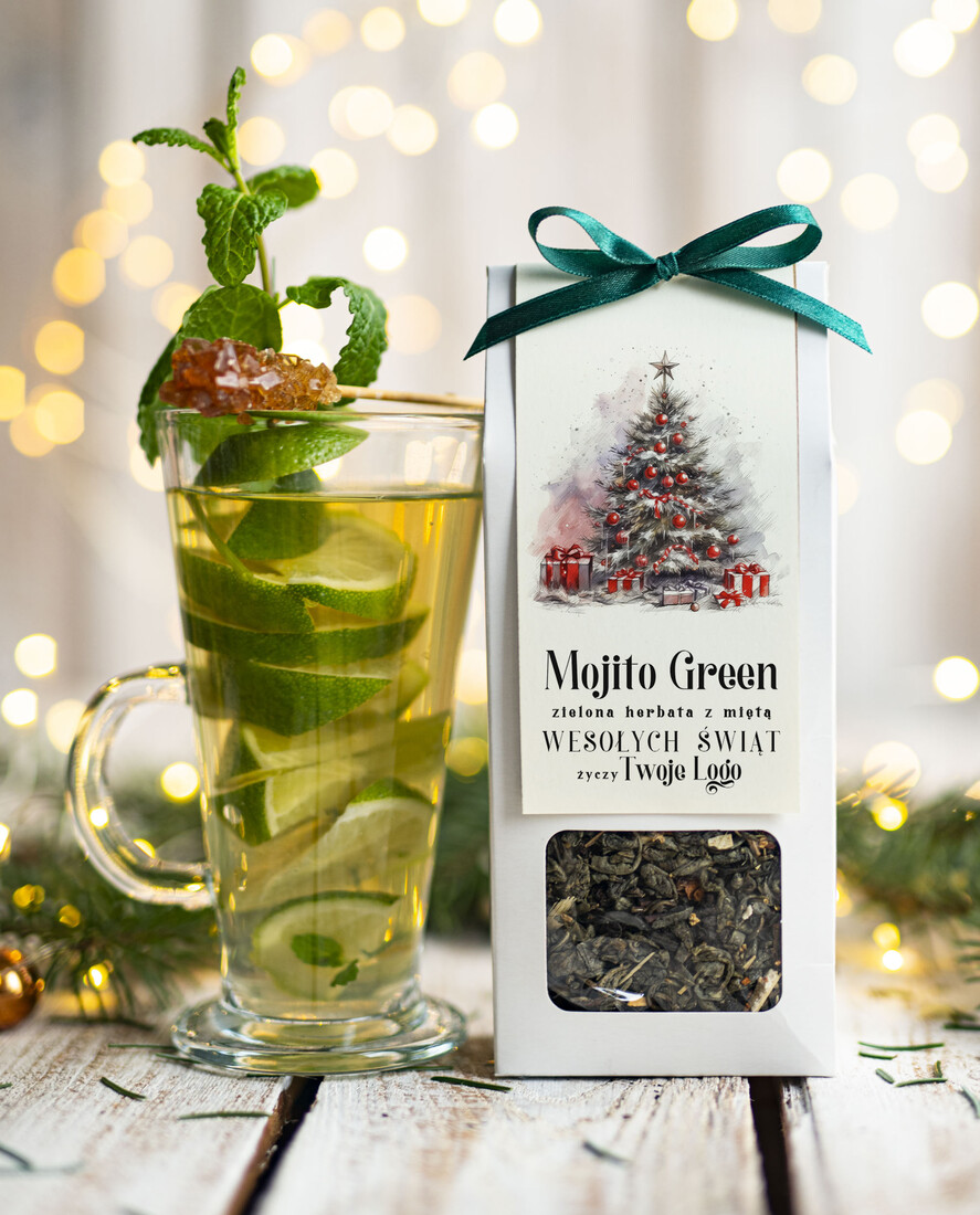 Prezenty oferta dla Firm HERBATA KAWA herbata swiateczna prezent, Upominki firmowe na Boże Narodzenie zielona herbata mojito, Herbata świąteczna drobne prezenty na święta dla pracowników, bożonarodzeniowy prezent herbata świateczna0