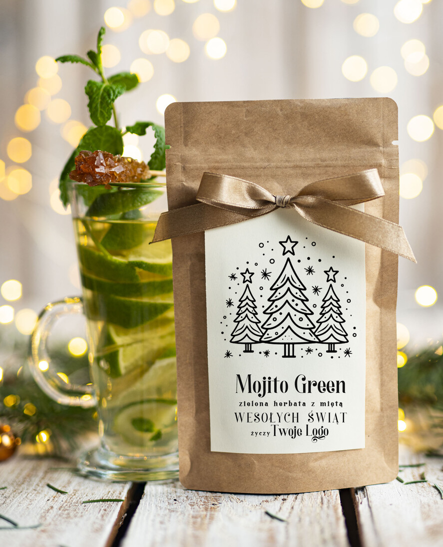 Prezenty oferta dla Firm HERBATA KAWA herbata swiateczna prezent, Upominki firmowe na Boże Narodzenie zielona herbata mojito, Herbata świąteczna drobne prezenty na święta dla pracowników, bożonarodzeniowy prezent herbata świateczna0