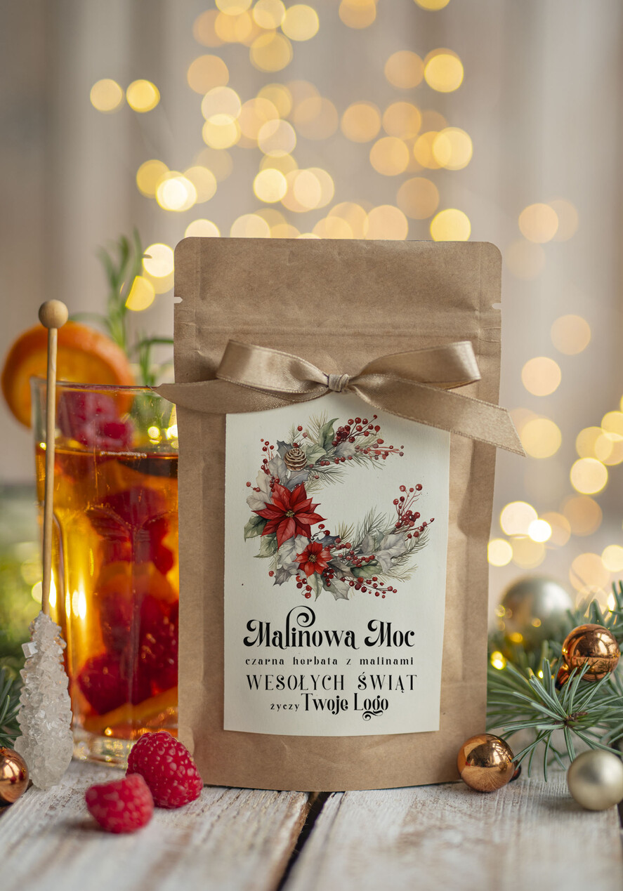 Prezenty oferta dla Firm HERBATA KAWA herbata swiateczna prezent, Upominki firmowe na Boże Narodzenie czarna herbata malinowa, Herbata świąteczna drobne prezenty na święta dla pracowników, bożonarodzeniowy prezent herbata świateczna0
