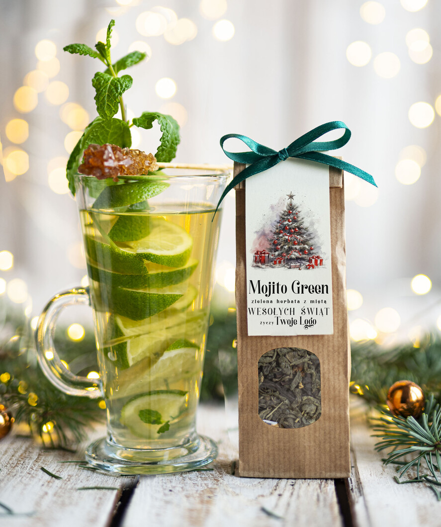 Prezenty oferta dla Firm HERBATA KAWA herbata swiateczna prezent, Upominki firmowe na Boże Narodzenie zielona herbata mojito, Herbata świąteczna drobne prezenty na święta dla pracowników, bożonarodzeniowy prezent herbata świateczna0