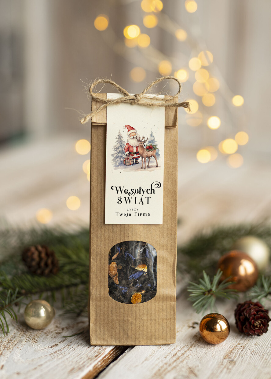 Prezenty oferta dla Firm HERBATA KAWA herbata swiateczna prezent, Upominki firmowe na Boże Narodzenie zielona herbata z Earl Grey z blawatkim i bergamotką , Herbata świąteczna drobne prezenty na święta dla pracowników, bożonarodzeniowy prezent herbata świateczna5
