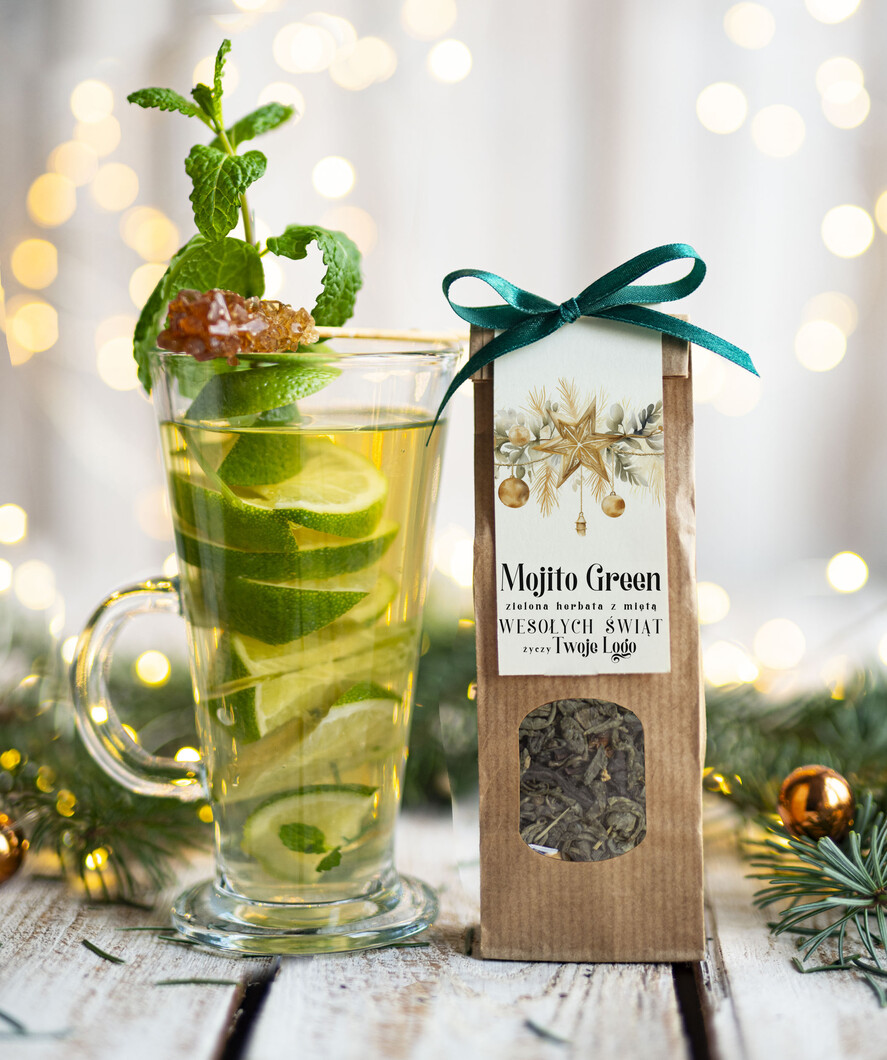Prezenty oferta dla Firm HERBATA KAWA herbata swiateczna prezent, Upominki firmowe na Boże Narodzenie zielona herbata mojito, Herbata świąteczna drobne prezenty na święta dla pracowników, bożonarodzeniowy prezent herbata świateczna0