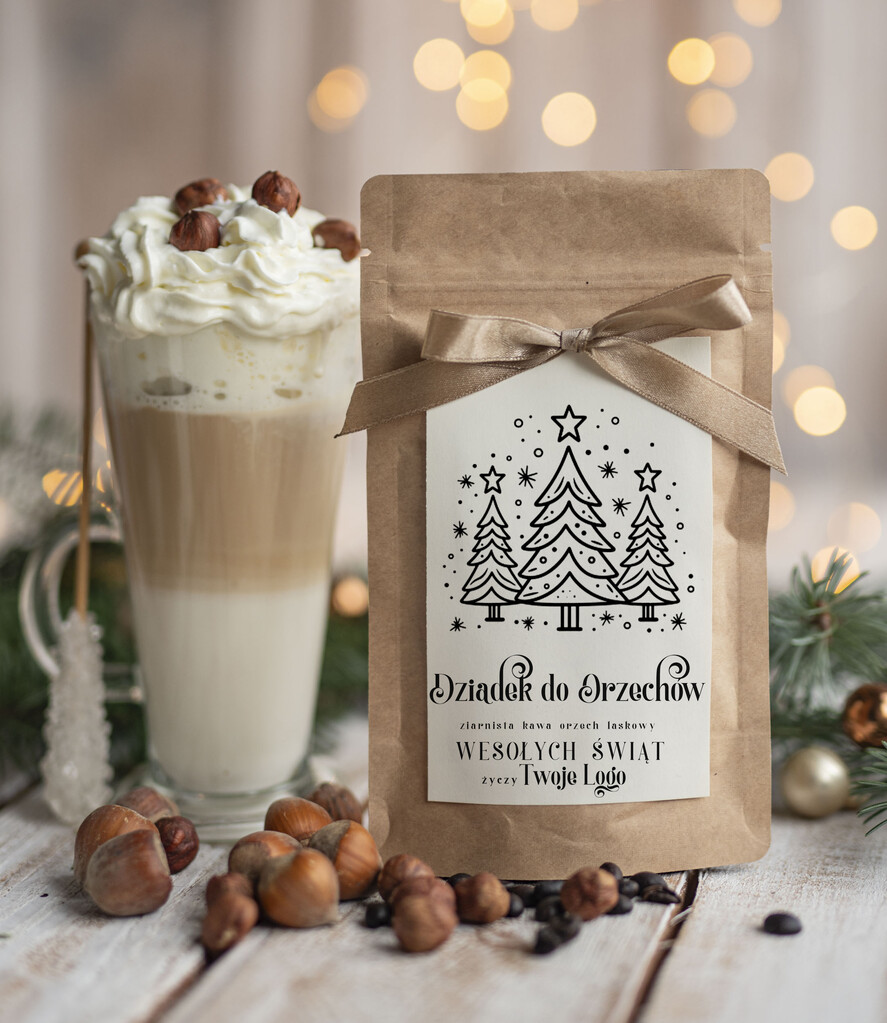 Prezenty oferta dla Firm HERBATA KAWA Drobne prezenty dla firm na boże narodzenie kawa orzechowa, drobne upominki na święta dla pracowników, świąteczna kawa orzech laskowy dla pracowników i kontrahentów0