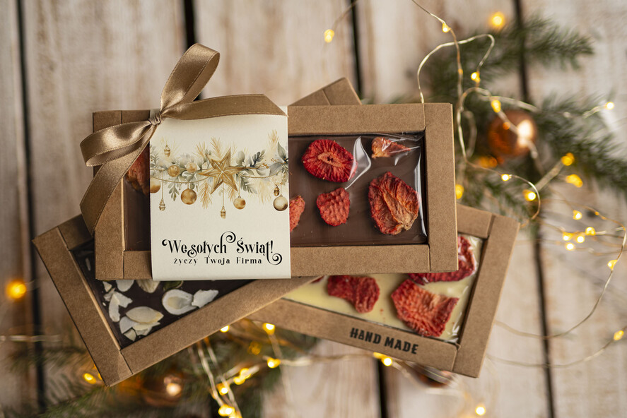 Prezenty oferta dla Firm CZEKOLADA/ pralinki/ bomboniery Drobne prezenty dla firm ręcznie robiona czekolada, Czekolada świąteczna bez cukru z logo, drobne upominki na święta dla pracowników, świąteczne gadżety  kontrahentów,1