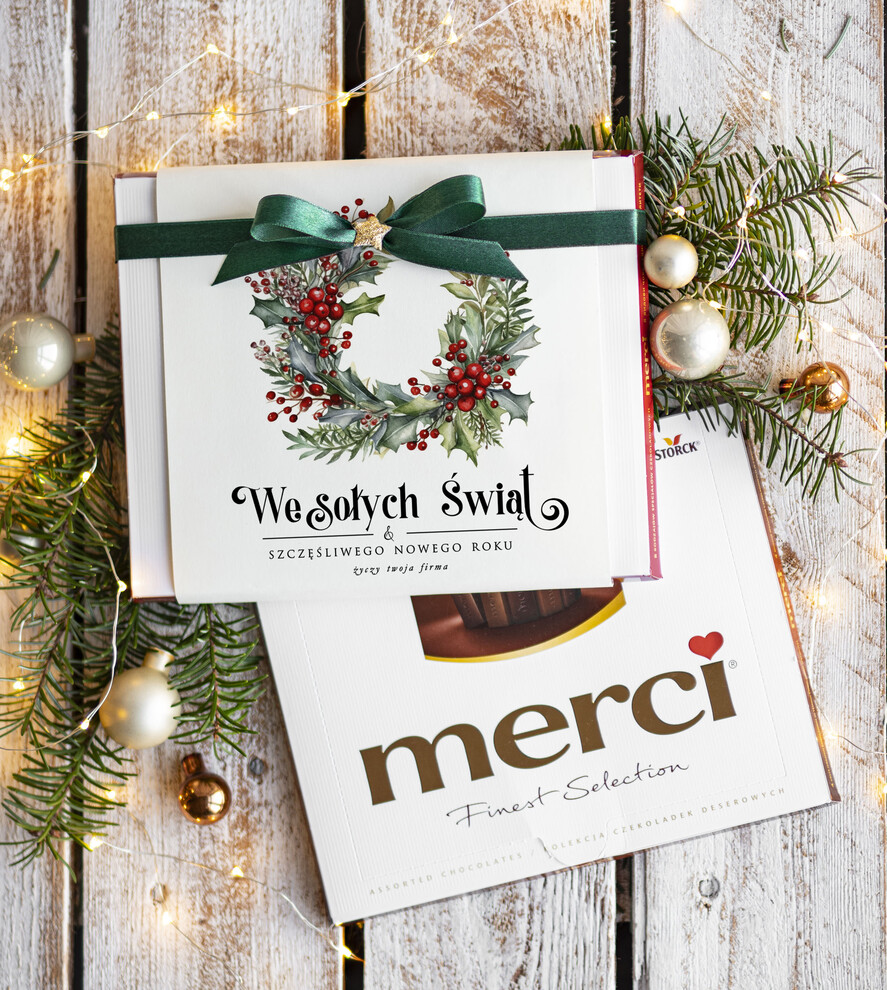 Prezenty oferta dla Firm CZEKOLADA/ pralinki/ bomboniery czekoladki bombonierka na prezent świąteczny z logo,  Drobne prezenty dla firm świąteczne czekoladki z życzeniami, Bombonierka świąteczna z życzeniami, drobne upominki na święta dla pracowników, świąteczne gadżety  kontrahentów0
