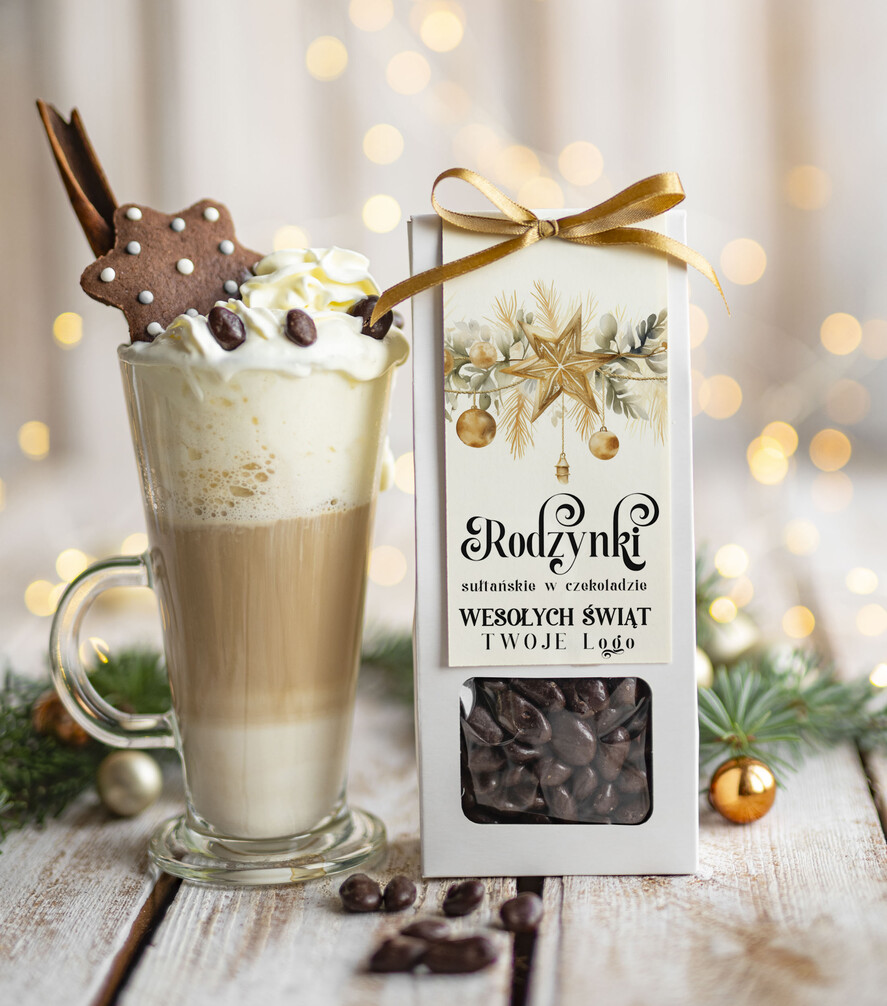 Prezenty oferta dla Firm CHRUPKIE DODATKI rodzynki w czekoladzie drobne prezenty biznesowe dla firm, drobne słodycze upominki na święta dla pracowników, prezent bożonarodzeniowy dla pracowników i kontrahentów, drobne prezenty firmowe0