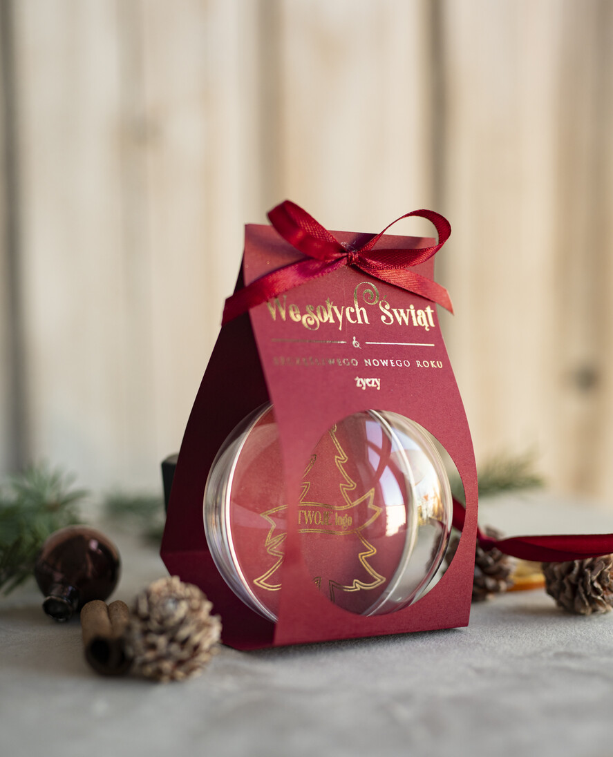 Prezenty oferta dla Firm Bombki ZAWIESZKI na choinkę Prezent Biznesowy Na Święta Bombka z dla firm idealny upominek B2B w opakowaniu1