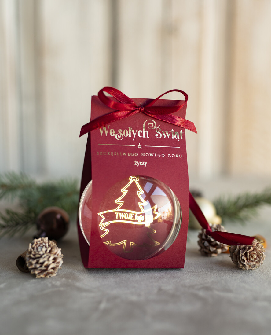 Prezenty oferta dla Firm Bombki ZAWIESZKI na choinkę Prezent Biznesowy Na Święta Bombka z dla firm idealny upominek B2B w opakowaniu3