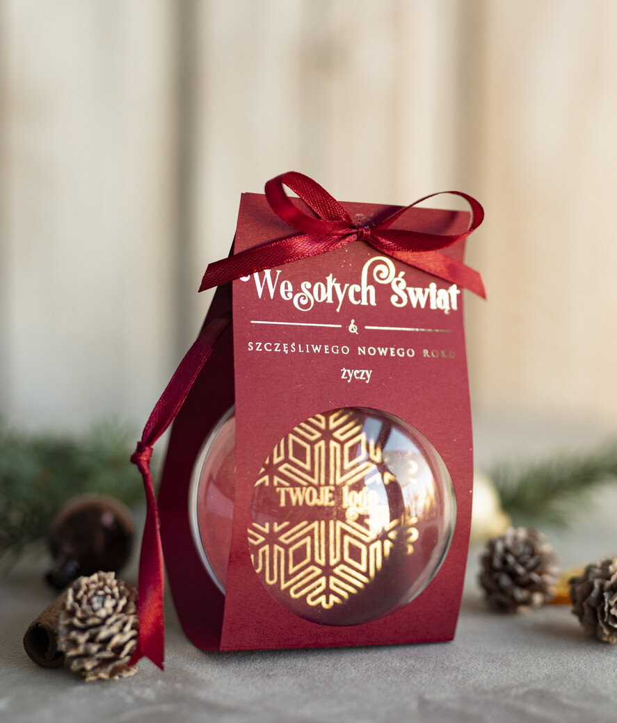 Prezenty oferta dla Firm Bombki ZAWIESZKI na choinkę Prezent Biznesowy Na Święta Bombka z dla firm idealny upominek B2B w opakowaniu0