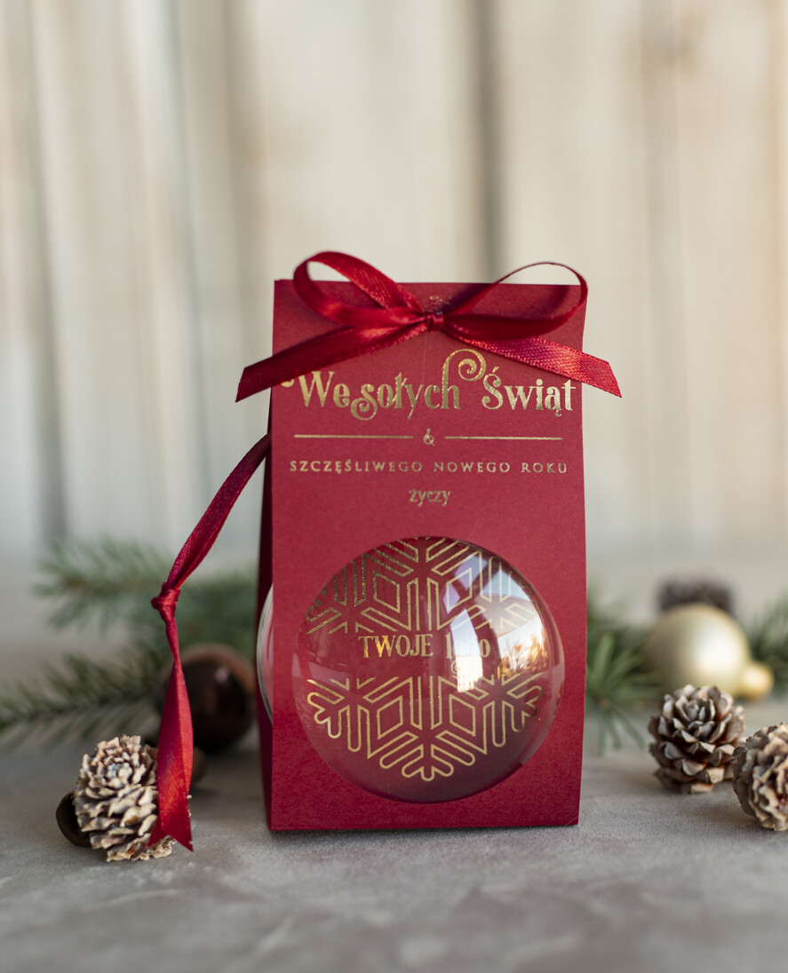 Prezenty oferta dla Firm Bombki ZAWIESZKI na choinkę Prezent Biznesowy Na Święta Bombka z dla firm idealny upominek B2B w opakowaniu1
