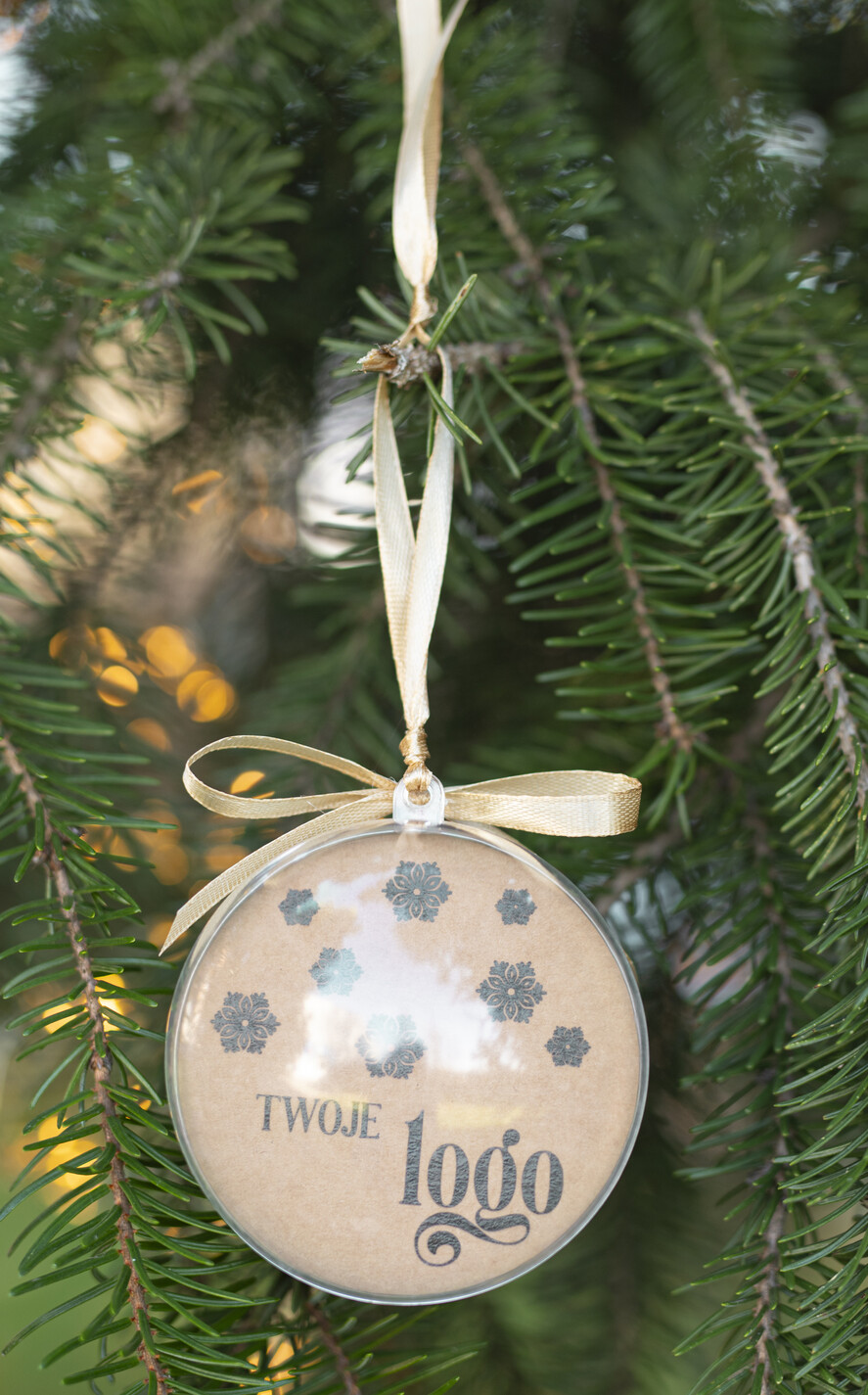 Prezenty oferta dla Firm Bombki ZAWIESZKI na choinkę Prezent Biznesowy Na Święta Bombka gwiazdeczki  z Logo Choinka z logo dla firm idealny upominek B2B1