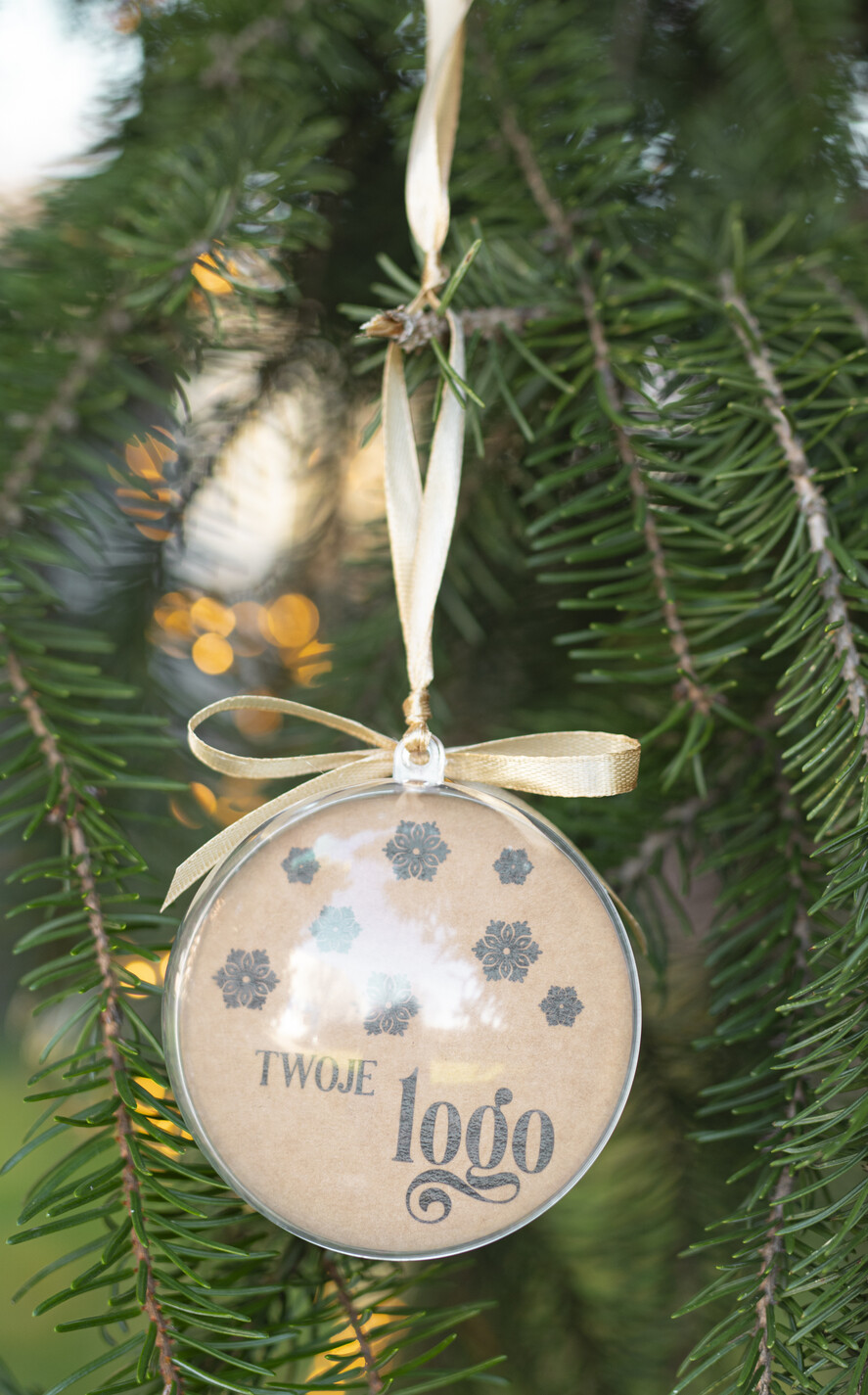 Prezenty oferta dla Firm Bombki ZAWIESZKI na choinkę Prezent Biznesowy Na Święta Bombka gwiazdeczki  z Logo Choinka z logo dla firm idealny upominek B2B2