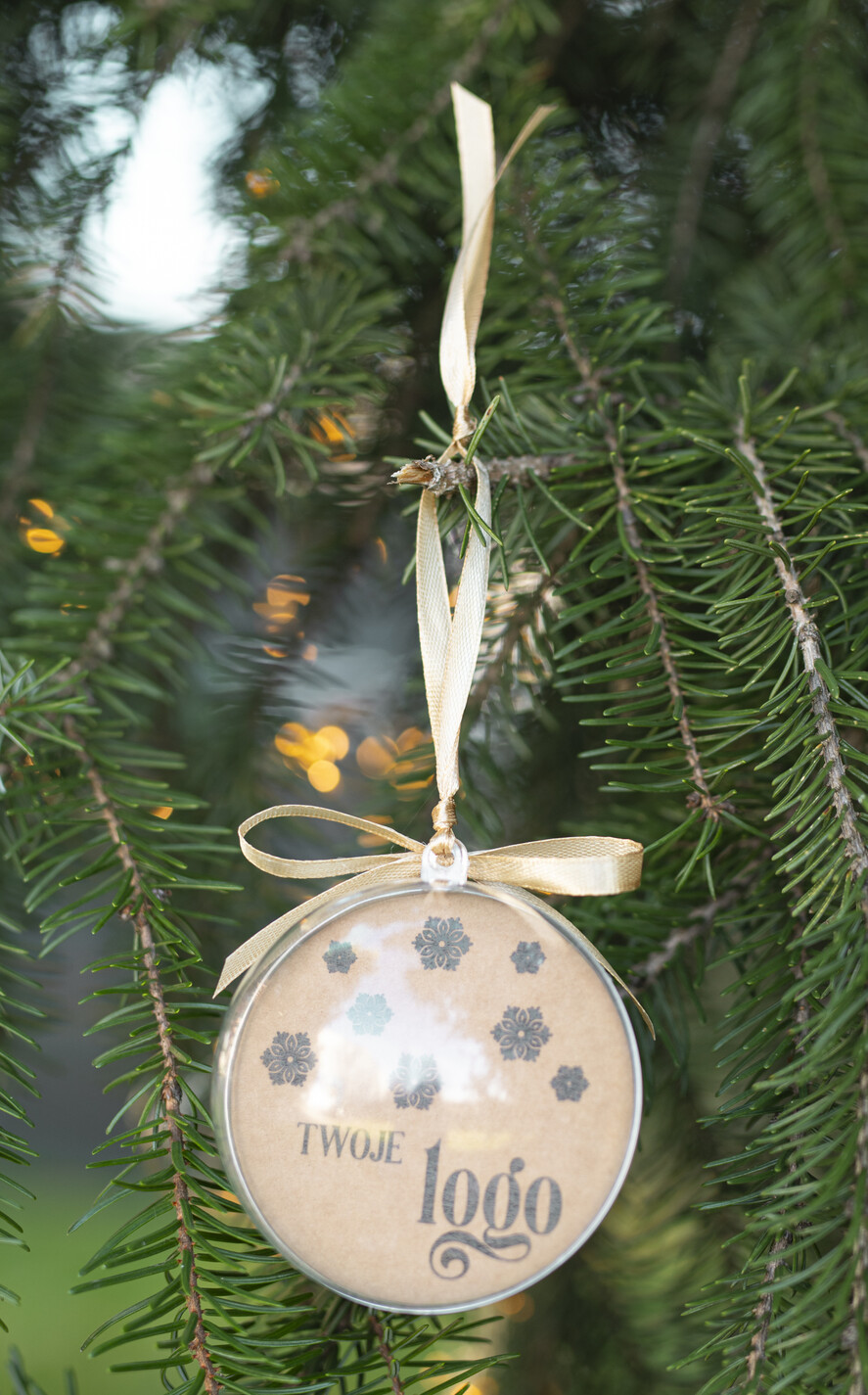 Prezenty oferta dla Firm Bombki ZAWIESZKI na choinkę Prezent Biznesowy Na Święta Bombka gwiazdeczki  z Logo Choinka z logo dla firm idealny upominek B2B5