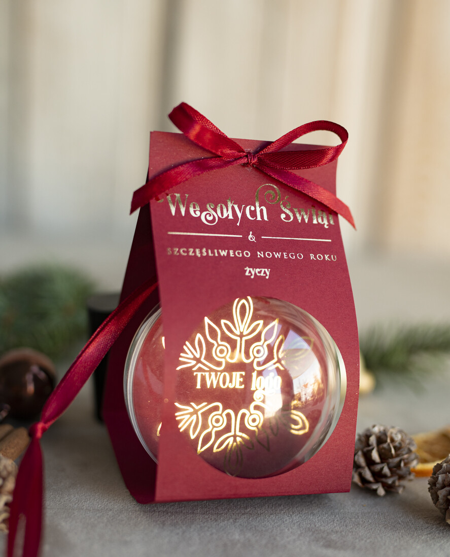 Prezenty oferta dla Firm Bombki ZAWIESZKI na choinkę Prezent Biznesowy Na Święta Bombka z dla firm idealny upominek B2B w opakowaniu1
