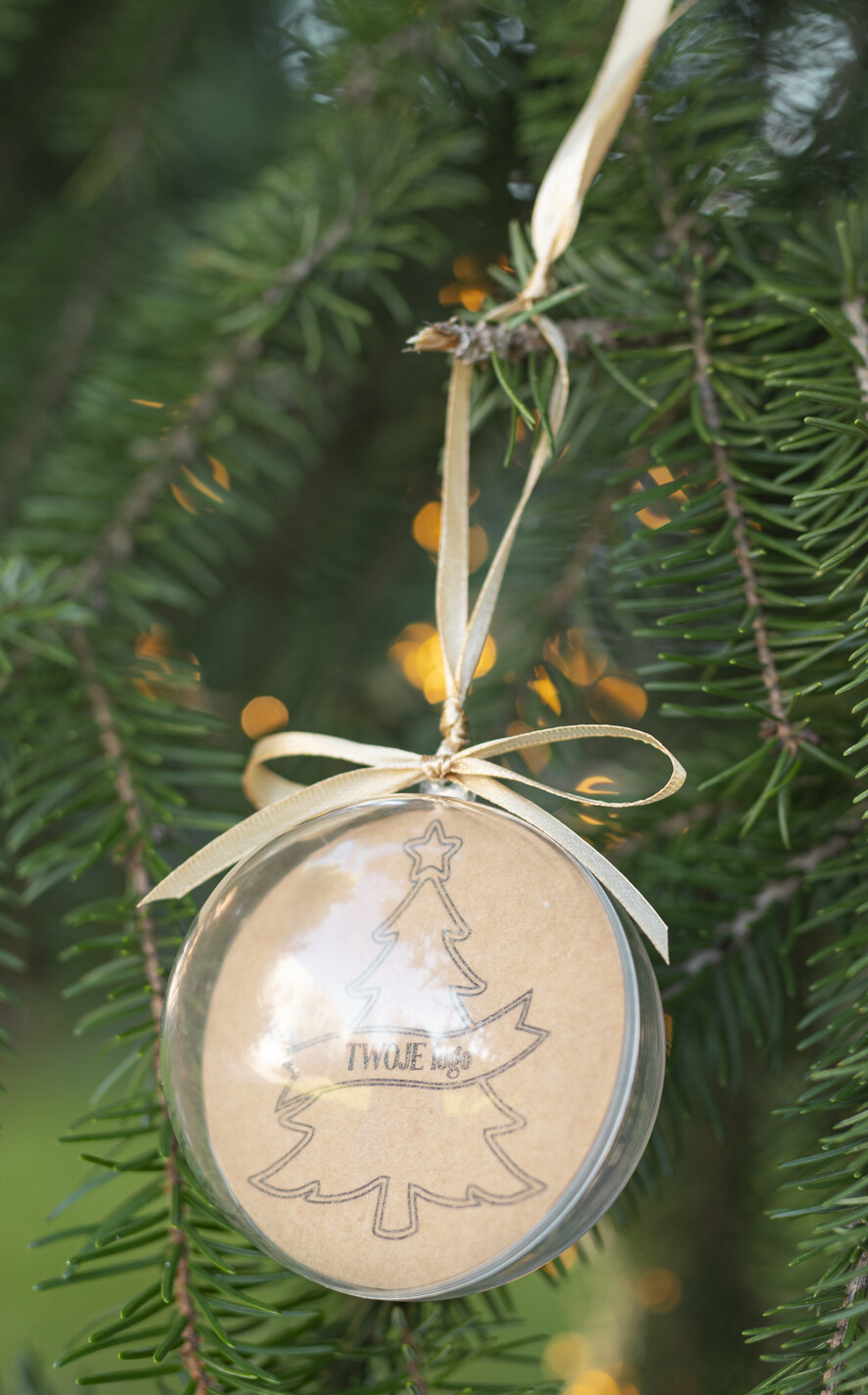 Prezenty oferta dla Firm Bombki ZAWIESZKI na choinkę Prezent Biznesowy Na Święta Bombka śnieżka  z Logo Choinka z logo dla firm idealny upominek B2B1