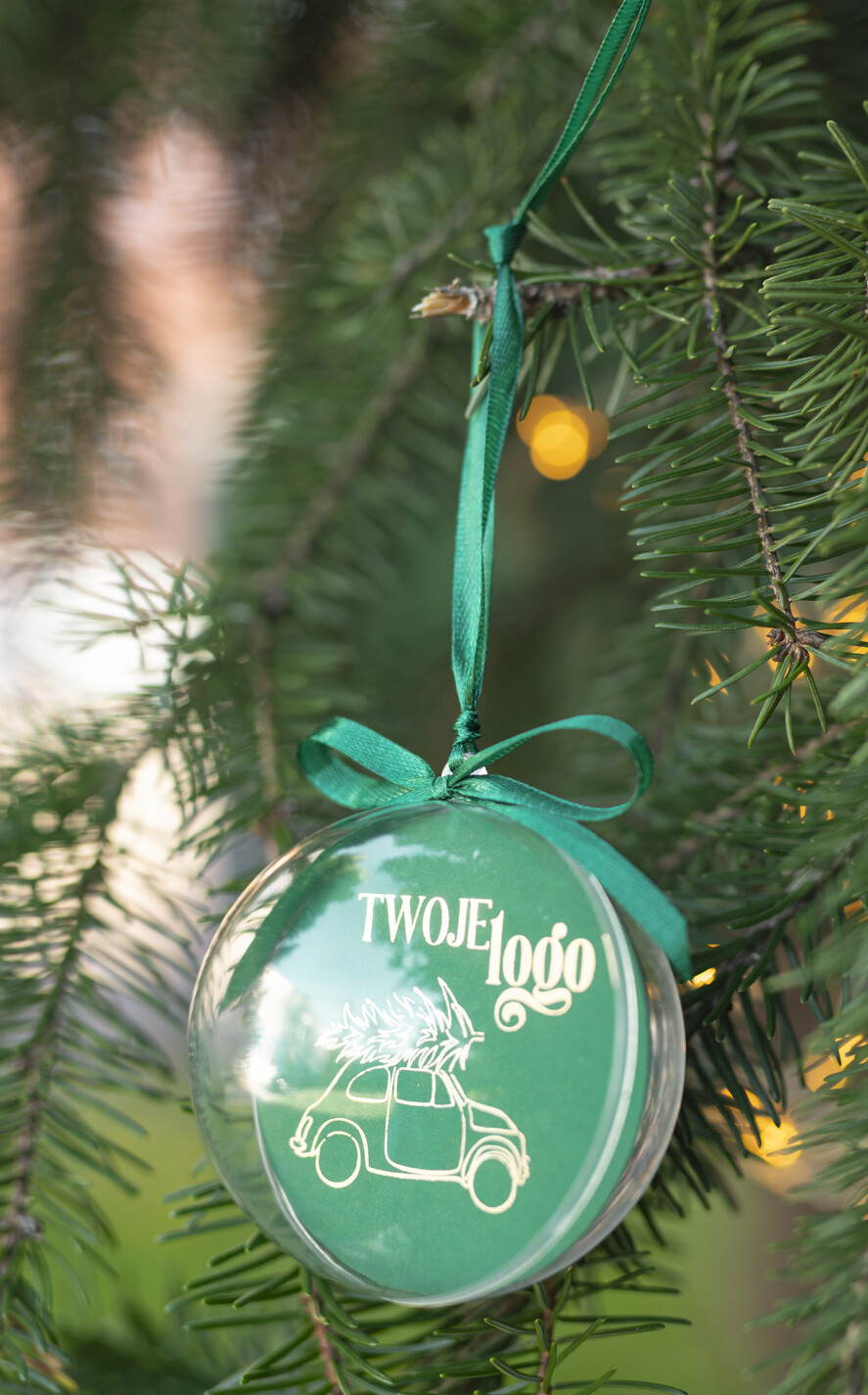 Prezenty oferta dla Firm Bombki ZAWIESZKI na choinkę Prezent Biznesowy Na Święta Bombka z samochodem Logo Choinka z logo dla firm idealny upominek dla firm spedycyjnych3