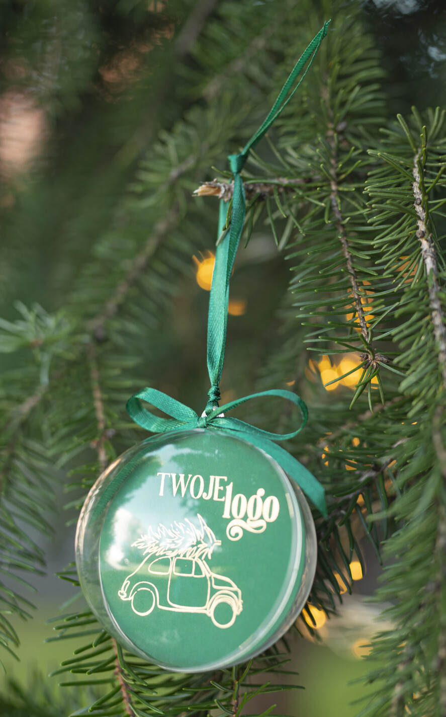 Prezenty oferta dla Firm Bombki ZAWIESZKI na choinkę Prezent Biznesowy Na Święta Bombka z samochodem Logo Choinka z logo dla firm idealny upominek dla firm spedycyjnych4