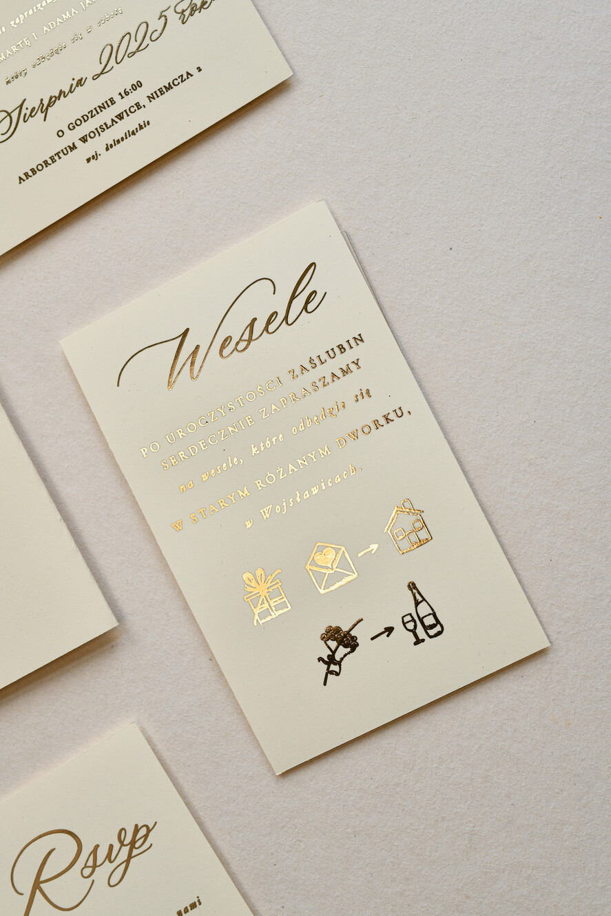 Zaproszenia ślubne z perełkami / tłoczeniem zaproszenia ślubne z perełkami w etui, minimalistyczne zaproszenie na ślub z perełki 10