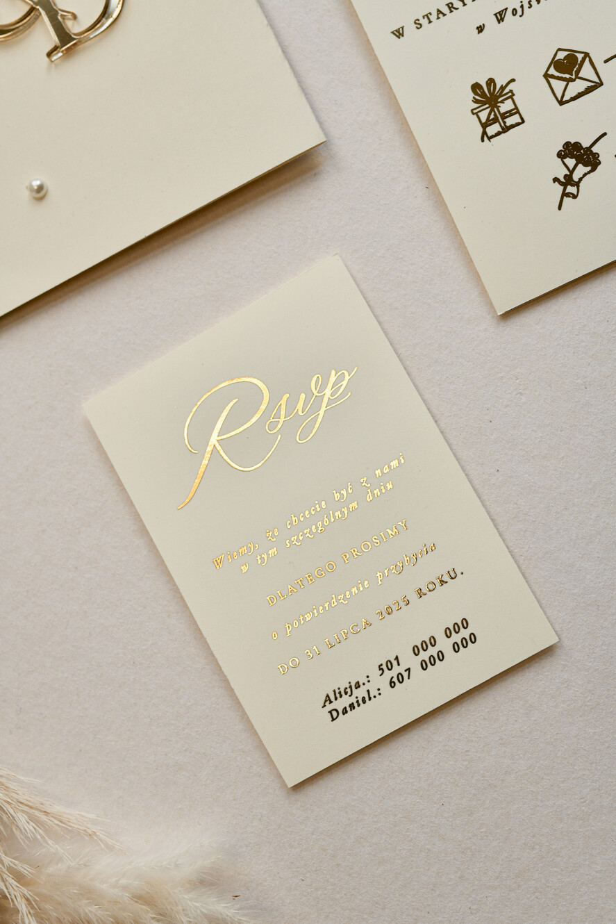 Zaproszenia ślubne z perełkami / tłoczeniem zaproszenia ślubne z perełkami w etui, minimalistyczne zaproszenie na ślub z perełki 11