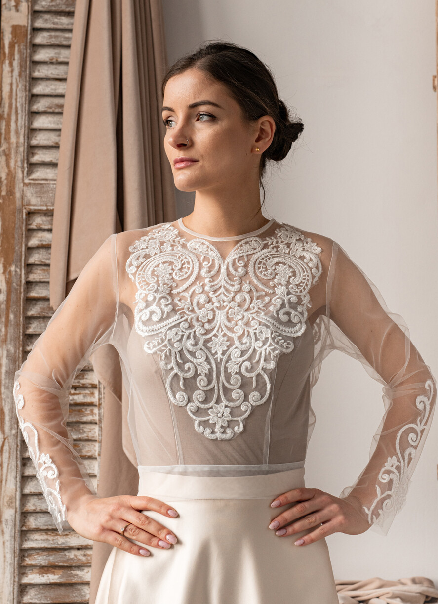 Panna Młoda Bolerka bolerka, narzutki, sweterki śliczne koronkowe bolerko ślubne, koronkowe bolerko do sukni ślubnej, delikatne bolerko ślubne, koronkowa narzutka ślubne 1