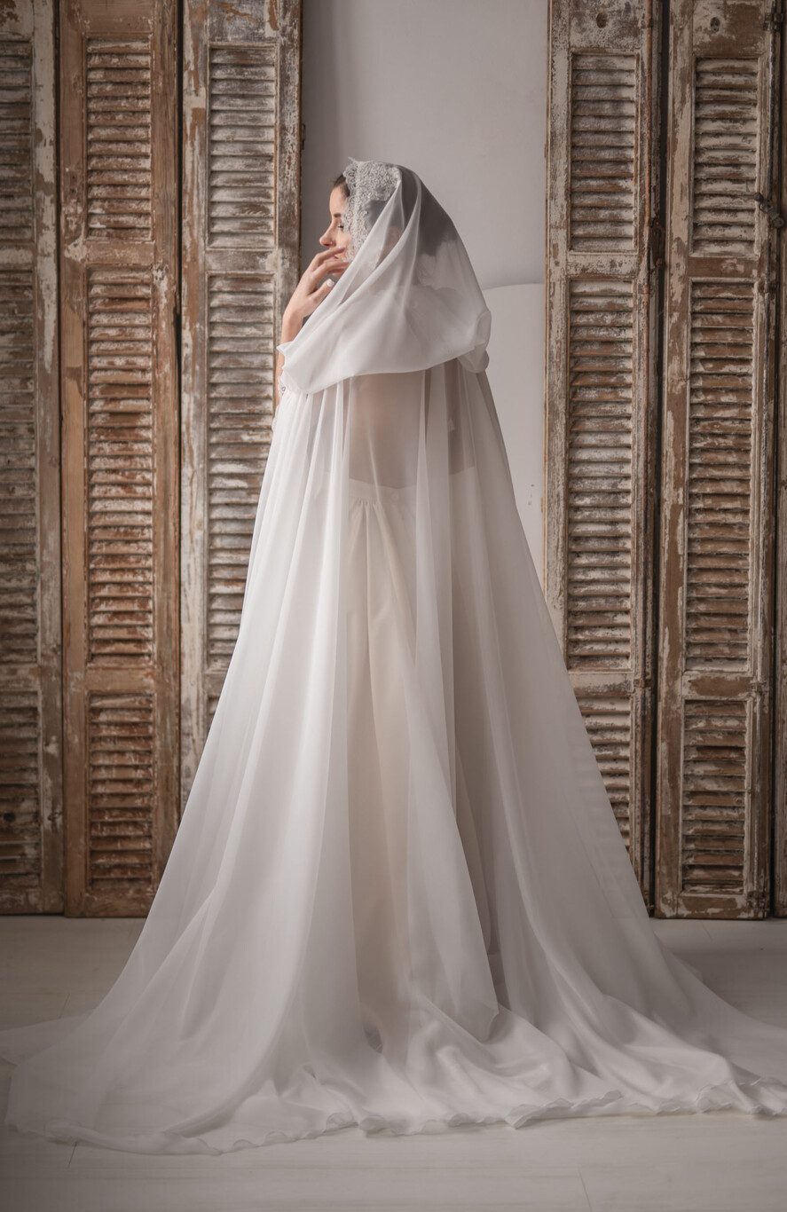 Panna Młoda Bolerka bolerka, narzutki, sweterki szyfonowy płaszcz ślubny, cienki płaszcz ślubny, narzutka ślubna ecru, płaszcz do sukni ślubnej5