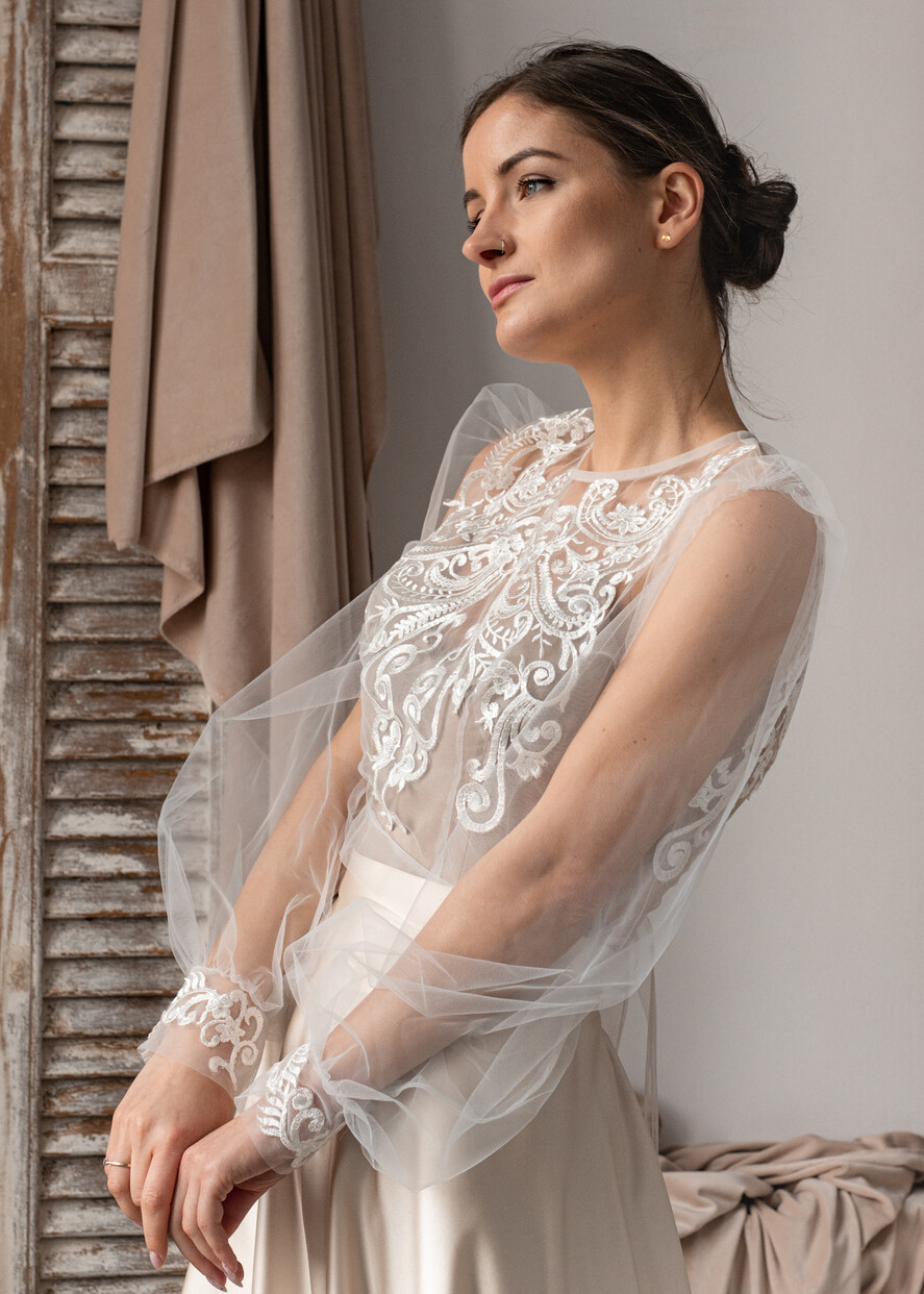 Panna Młoda Bolerka bolerka, narzutki, sweterki koronkowe bolerko ślubne, koronkowe bolerko do sukni ślubnej, delikatne bolerko ślubne, koronkowa narzutka ślubne 10
