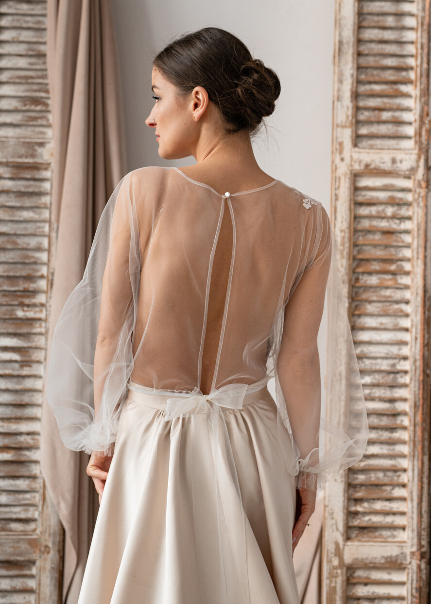 Panna Młoda Bolerka bolerka, narzutki, sweterki śliczne bolerko ślubne z koronką, koronkowe bolerko do sukni ślubnej, delikatne bolerko ślubne, koronkowa narzutka ślubne 5