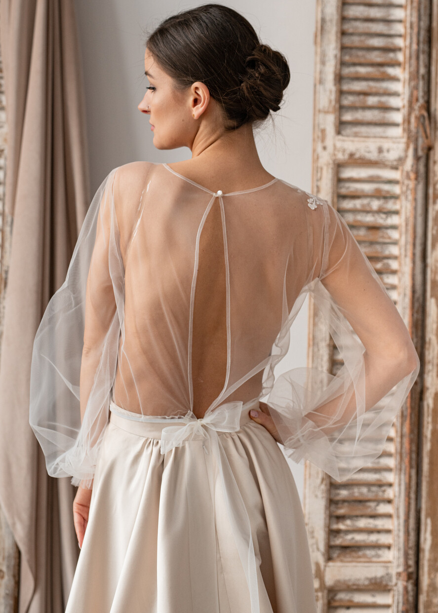 Panna Młoda Bolerka bolerka, narzutki, sweterki śliczne bolerko ślubne z koronką, koronkowe bolerko do sukni ślubnej, delikatne bolerko ślubne, koronkowa narzutka ślubne 6