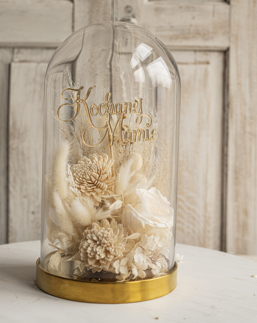 Prezenty, Podziękowania dla Rodziców Kompozycje Kwiatowe / Flowerboxy ślubne podziekowania dla rodzicow prezent dla mamy i taty na wesele kwiaty w kopule kompozycja z kwiatów suszonych pomysł na prezent dla rodziców, wieczne róże20