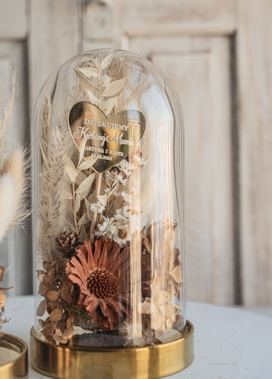 Prezenty, Podziękowania dla Rodziców Kompozycje Kwiatowe / Flowerboxy podziękowanie dla Rodziców kwiaty w szklanej kopule, pomysł na prezent dla rodziców, Szklana kopuła suszone kwiaty, Suszone Kwiaty w Szkle Kwiaty W Szklanej Kopule12