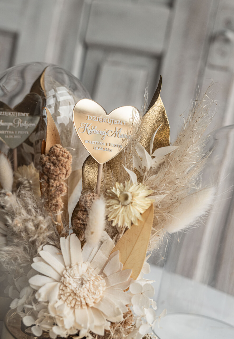 Prezenty, Podziękowania dla Rodziców Kompozycje Kwiatowe / Flowerboxy ślubne podziekowania dla rodzicow prezent dla mamy i taty na wesele kwiaty w kopule kompozycja z kwiatów suszonych pomysł na prezent dla rodziców, wieczne róże9