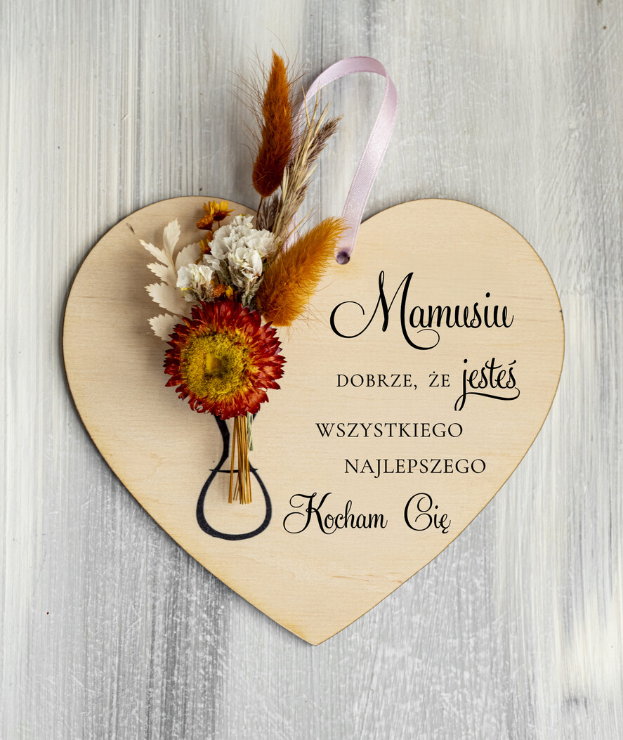 Prezenty dla Mamy kwiaty flowerboxy tabliczka z życzeniami do powieszenia na dzień Mamy prezent dla Mamy z okazji dnia Matki, kwiaty prezent dla mamy, kompozycja z suszonych kwiatów pomysł na prezent dla mamy0