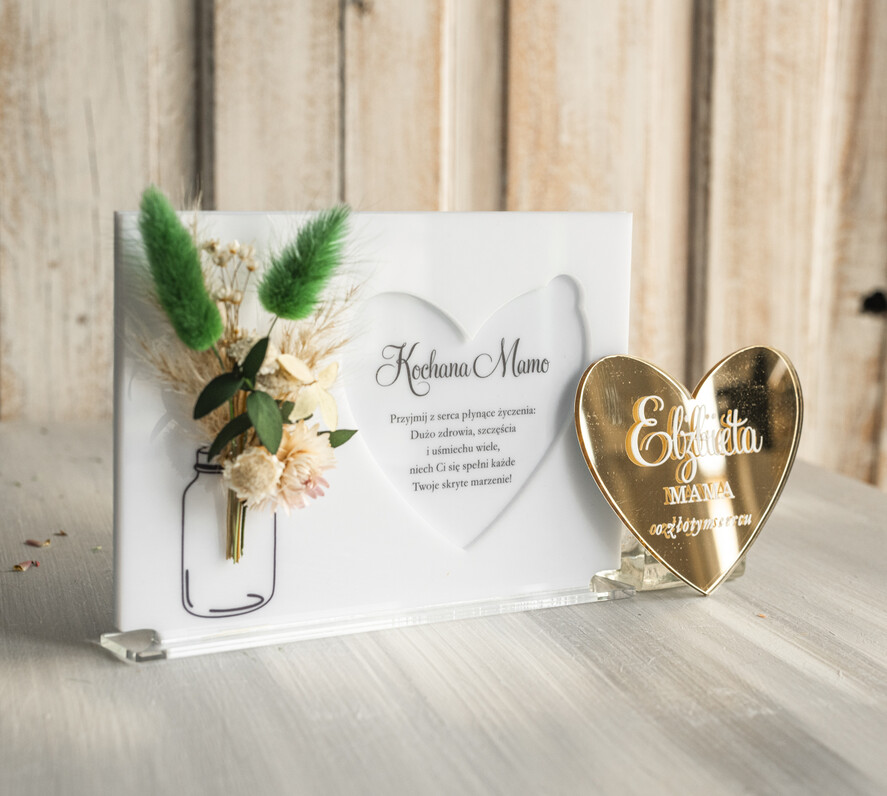 Prezenty dla Mamy flowerboxy, box ze słodyczami  pomysł na prezent dla Mamy tabliczka z życzeniami na dzień Mamy prezent dla Mamy z okazji dnia Matki, kwiaty prezent dla mamy, kompozycja z suszonych kwiatów 4
