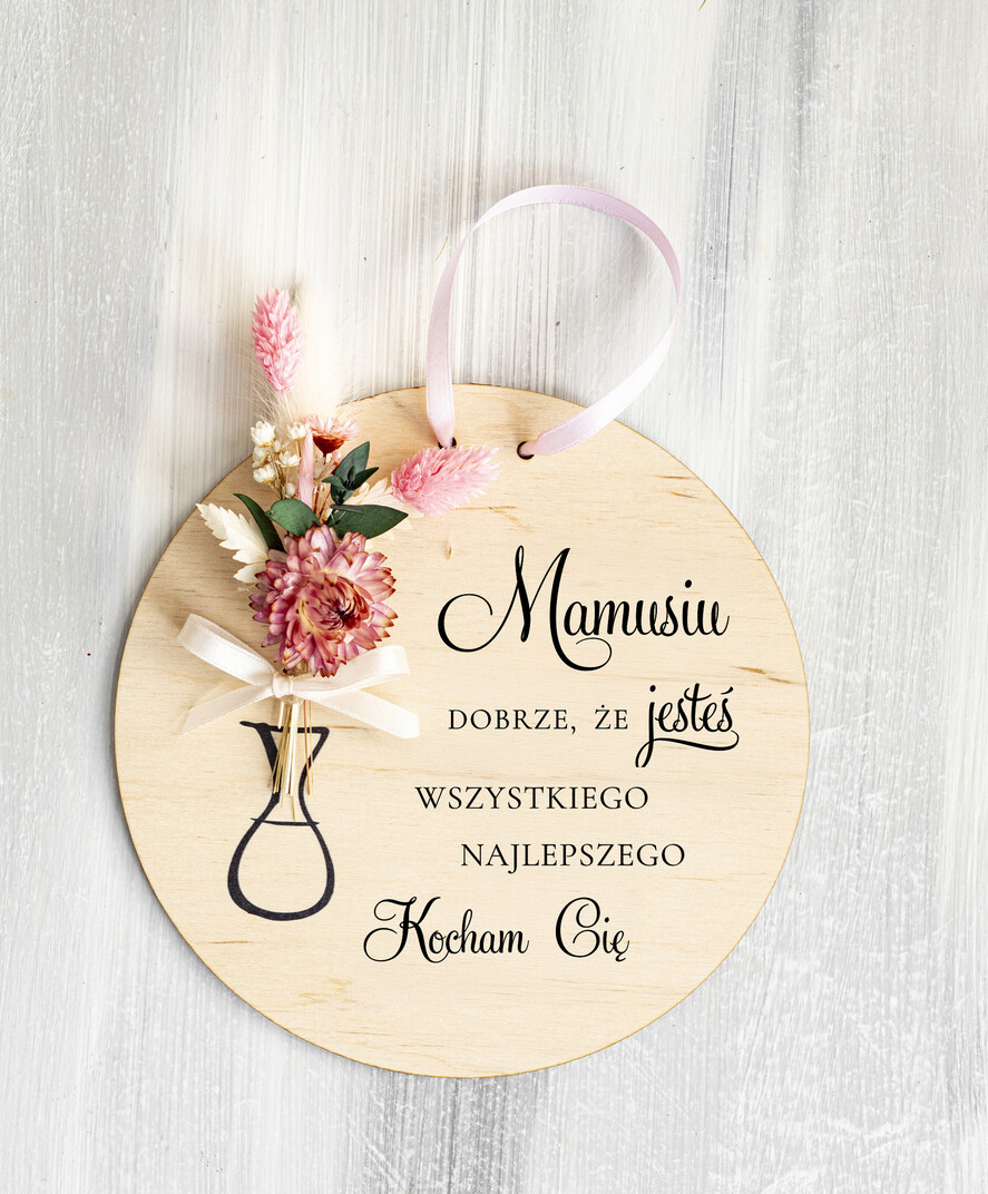 Prezenty dla Mamy kwiaty flowerboxy drewniana kartka z życzeniami na dzień Mamy prezent dla Mamy z okazji dnia Matki, kwiaty prezent dla mamy, kompozycja z suszonych kwiatów pomysł na prezent dla mamy0