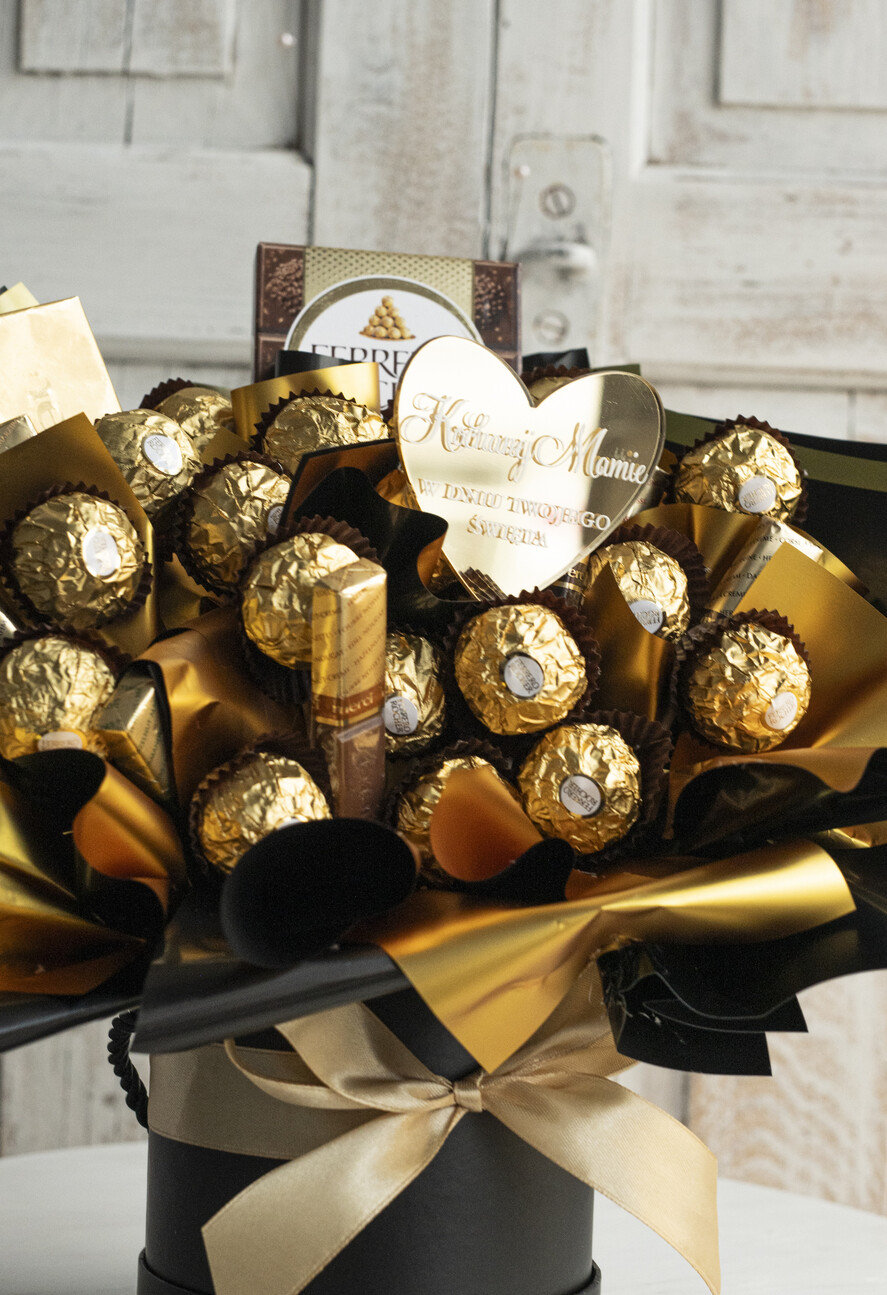 Prezenty dla Mamy flowerboxy, box ze słodyczami  prezent dla mamy, box dla mamy, słodki prezent dla mamy, kosz prezentowy dla mamy, zestaw słodyczy dla mamy, prezent na Dzień Mamy, upominek dla mamy, słodycze dla mamy8
