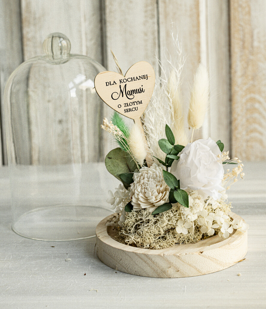 Prezenty dla Mamy flowerboxy, box ze słodyczami  prezent na dzień Mamy, prezent dla mamy flowerbox z suszonych kwiatów, suszone kwiaty w szkle, pomysł na prezent z okazji dnia mamy5