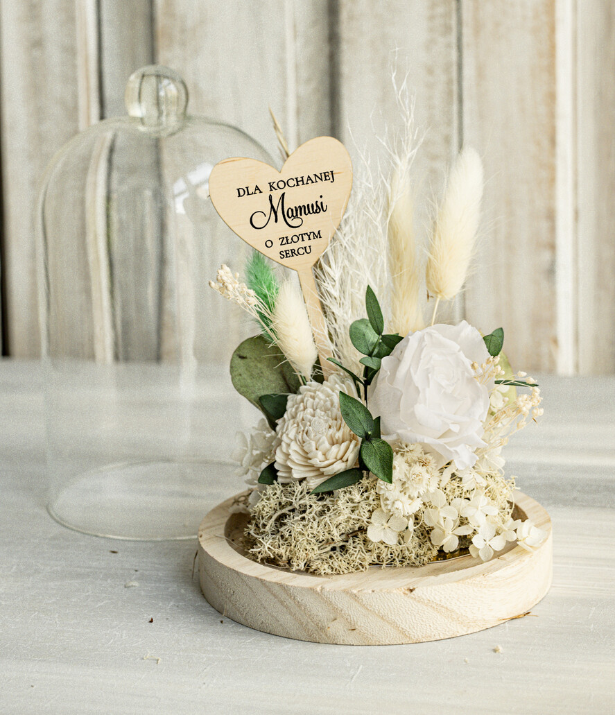 Prezenty dla Mamy flowerboxy, box ze słodyczami  prezent na dzień Mamy, prezent dla mamy flowerbox z suszonych kwiatów, suszone kwiaty w szkle, pomysł na prezent z okazji dnia mamy6