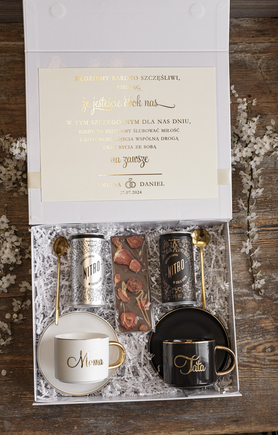 Zaproszenia dla Rodziców  zaproszenie dla Rodziców box prezentowy box prezentowy jako zaproszenie dla Rodziców, prezent i zaproszenie na ślub dla Rodziców, filiżanki dla Mamy i Taty, elegancki prezent dla Rodziców0