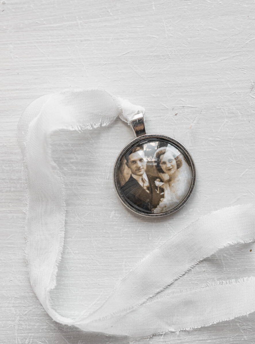 Medalion do bukietu ślubnego medalik Medalion ślubny do bukietu zdjęcie portret na pamiątkę wisiorek, Medalion do bukietu ślubnego ze zdjęciem3